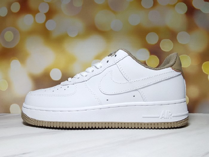 Men's Air Force 1 Low White/Brown Shoes 0164